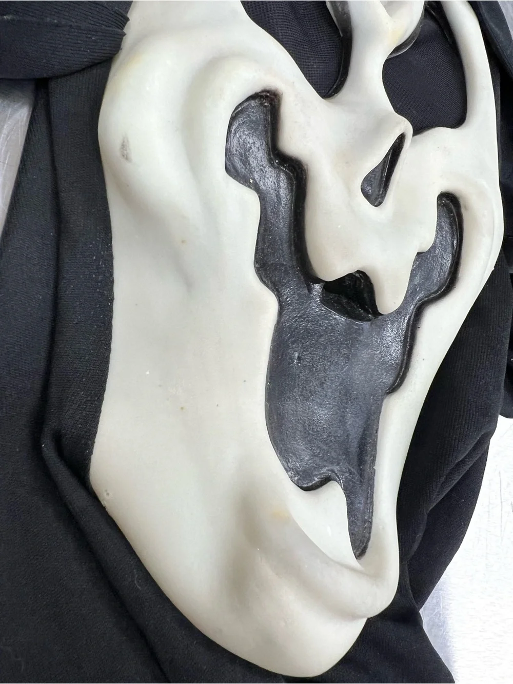 Fun World Vintage Easter Unlimited Black Ghost Mask Costume with White Face